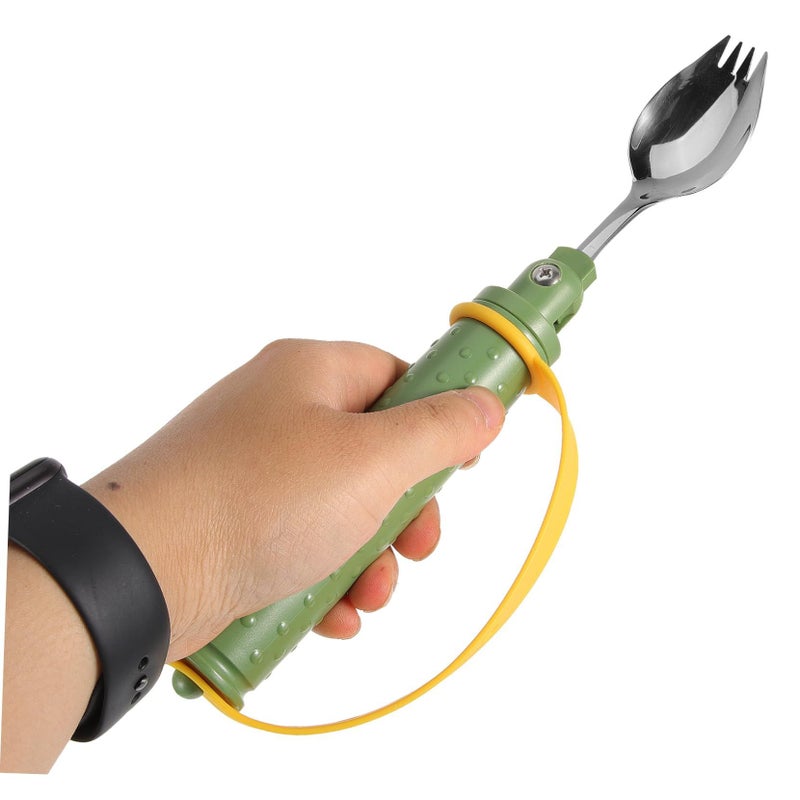 Adjustable Non Slip Shake Spoon for Disabled Elderly Portable Eating Utensil - Image 4