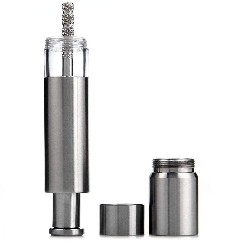 Keweis Salt And Pepper Grinder Set Of 2 Stainless Steel Push Button Grinder Modern Design Thumb Grinder  For Black Pepper  Sea Salt And Himalayan Salt  Spice And Salt - Image 5