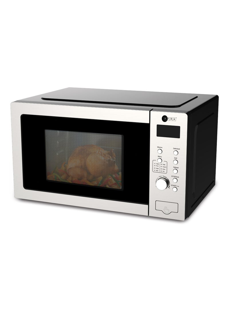 AFRA Japan 30L Microwave Oven With Digital Control 1200W Multiple Power Levels Compact Design With Oven Grill and Quick Defrost Feature Gmark Esma Rohs and Cb Certified With 2 Years Warranty 30 L 1200 W AF-3012MWSL Silver - Image 2