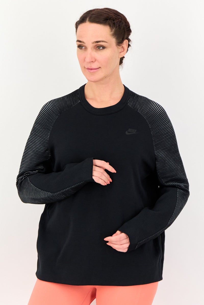 Nike Women Sportswear Fit Long Sleeve Outdoor Sweatshirt, Black - Image 1