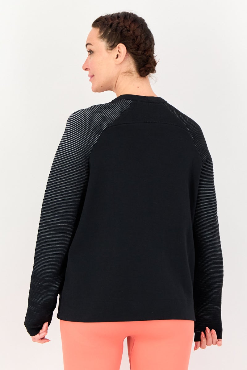 Nike Women Sportswear Fit Long Sleeve Outdoor Sweatshirt, Black - Image 3