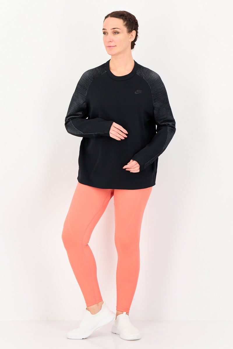 Nike Women Sportswear Fit Long Sleeve Outdoor Sweatshirt, Black - Image 4