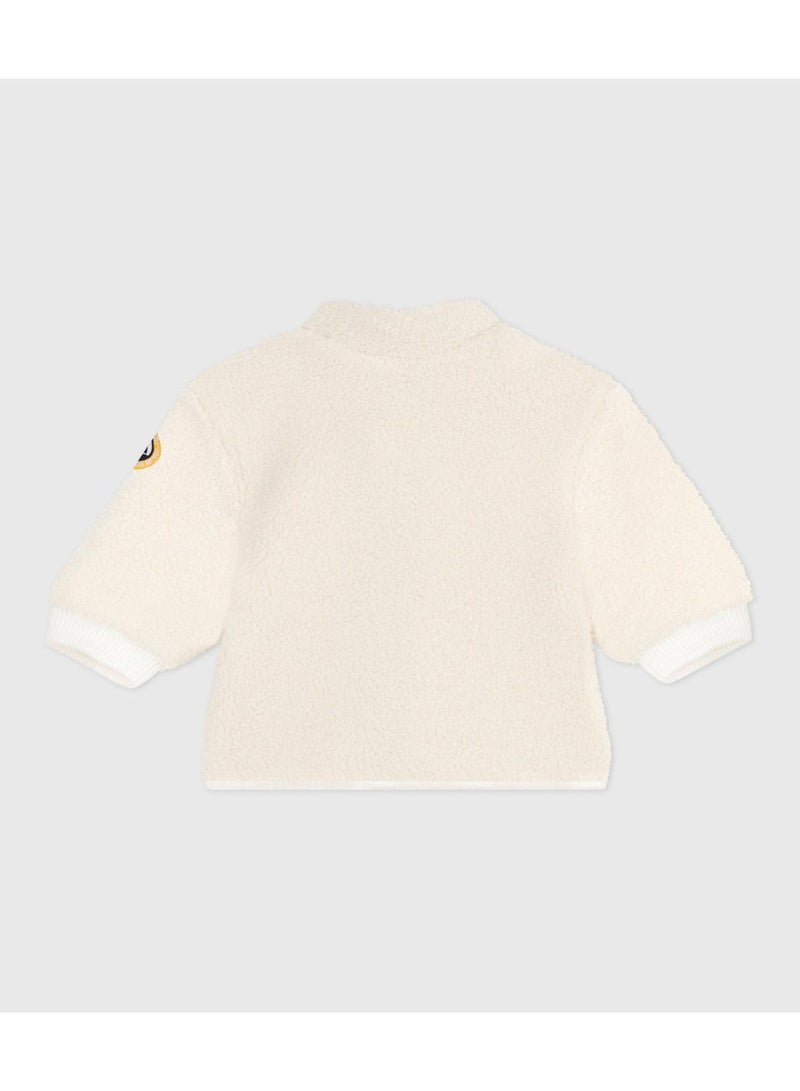 Petit Bateau Babies' padded sherpa coat with a hood - Image 3