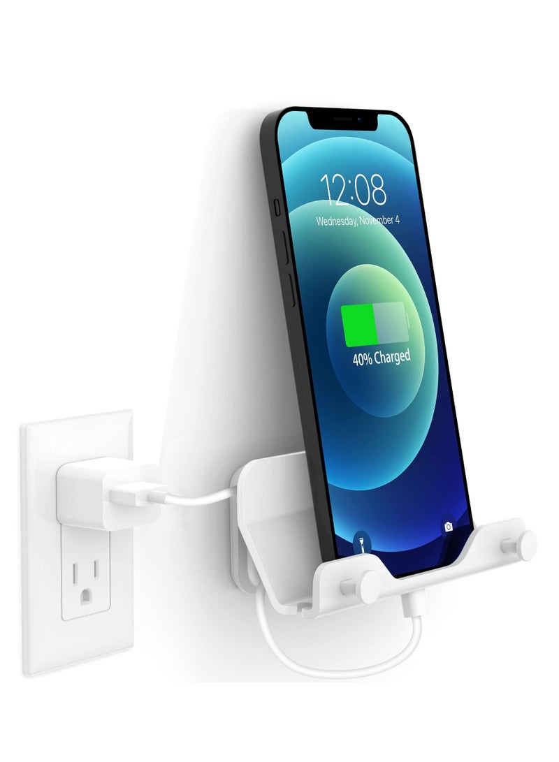 Y&D Wall Mount Phone Holder, 2Pcs Hands Free Holder for Bedroom Living Room Kitchen Compatible with All  - Image 1