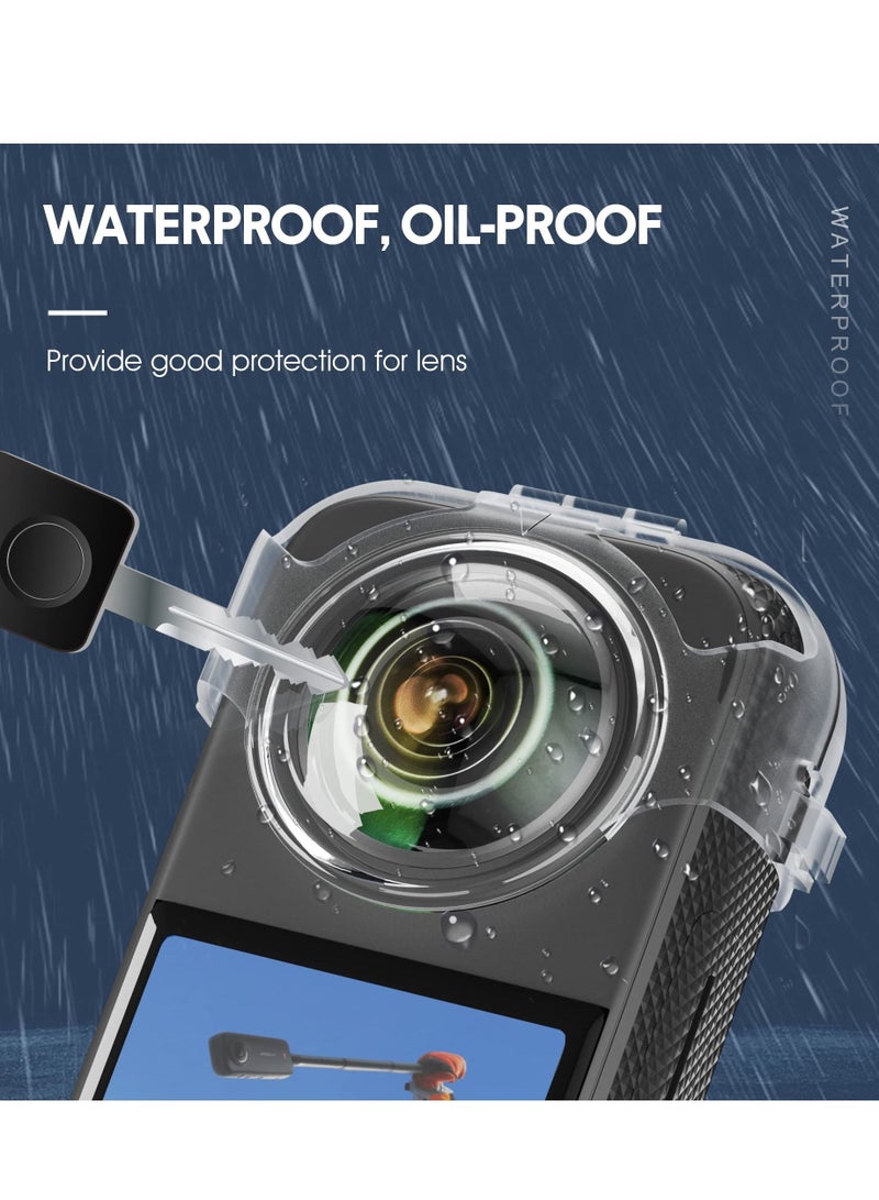Compatible for Insta360 X3 Lens Guards Screen Tempered Film Set Screen Protector for Insta360 X3 Tempered Glass 9H Hardness Anti-Scratch Body Silicone Cover and Waterproof Lens Protector  - Image 4