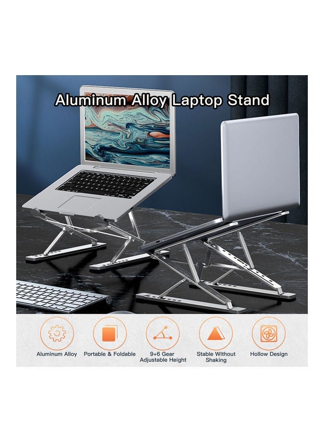 NIBEMINENT Portable Laptop Stand Silver  - Image 3