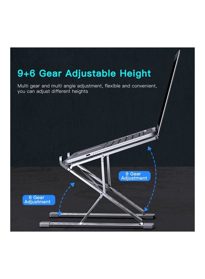 NIBEMINENT Portable Laptop Stand Silver  - Image 4