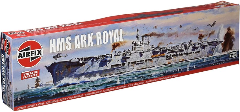 Airfix HMS Ark Royal 1:600 Vintage Classics Military Naval Ship Plastic Model Kit A04208V, Multicolor - Image 5