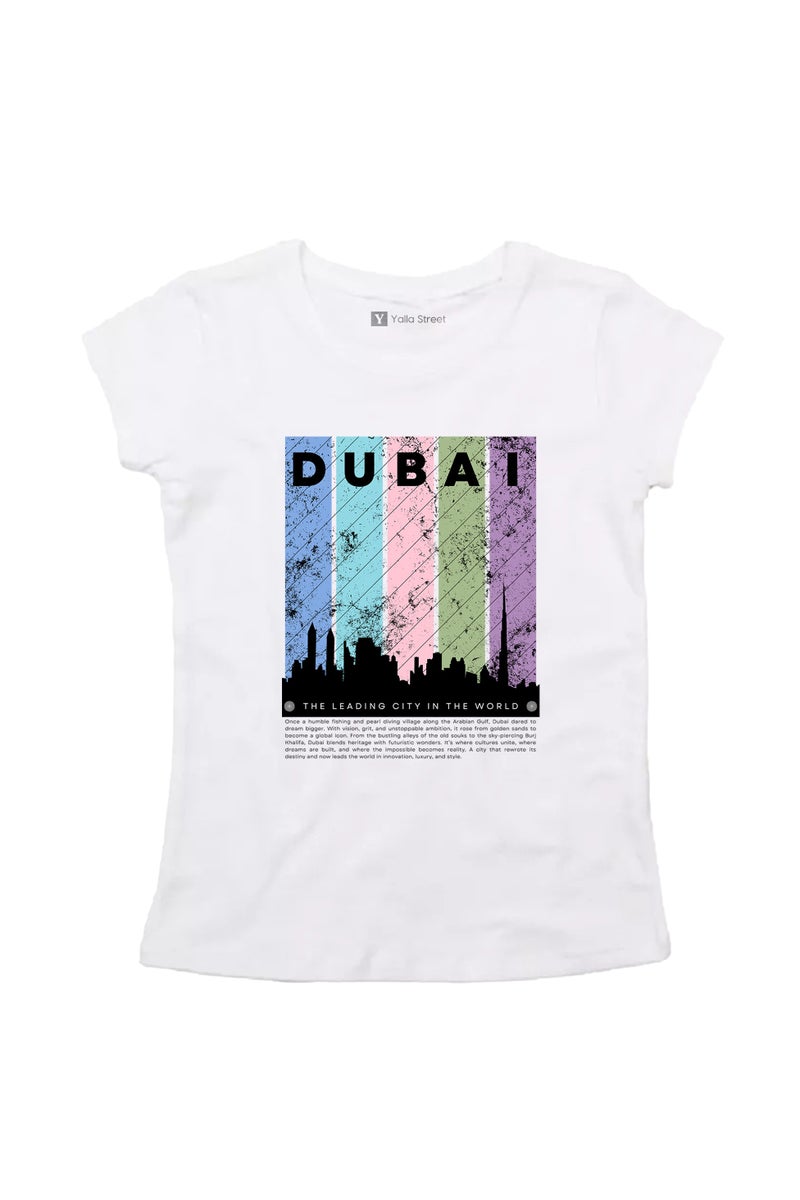 شارع يو Yoo Street تيشيرت رسومات دبي للنساء أنيق ومريح للاستخدام اليومي  - Image 1