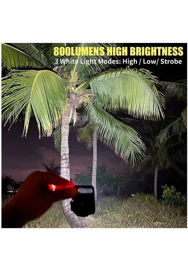 AL RAID Small LED Flashlight 800 Lumens COB Rechargeable Keychain Mini Flashlight 4 Light Modes Portable Pocket Light with Folding Bracket Bottle Opener and Magnet Base for Fishing Walking Camping  - Image 4