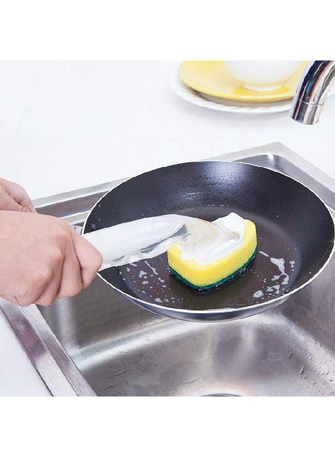 NIBEMINENT Non-sticky Dishwashing Scrub Green/Yellow 25X4X5.5centimeter - Image 4