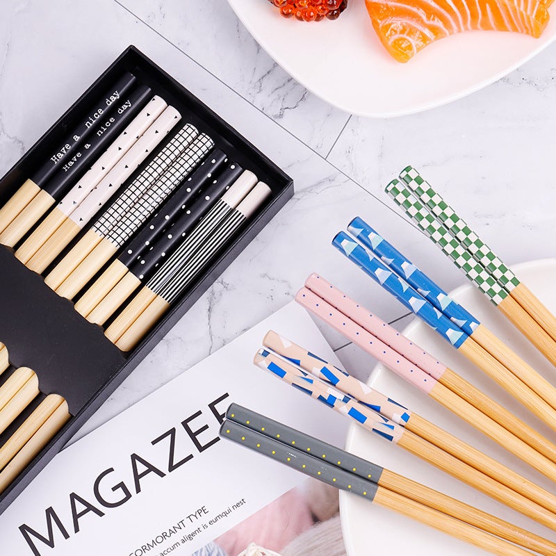 Nanzhu Chopsticks Creative Gift Box Household Japanese Chopsticks One Chopsticks One Person Bamboo Chopsticks Set Tableware - Image 4
