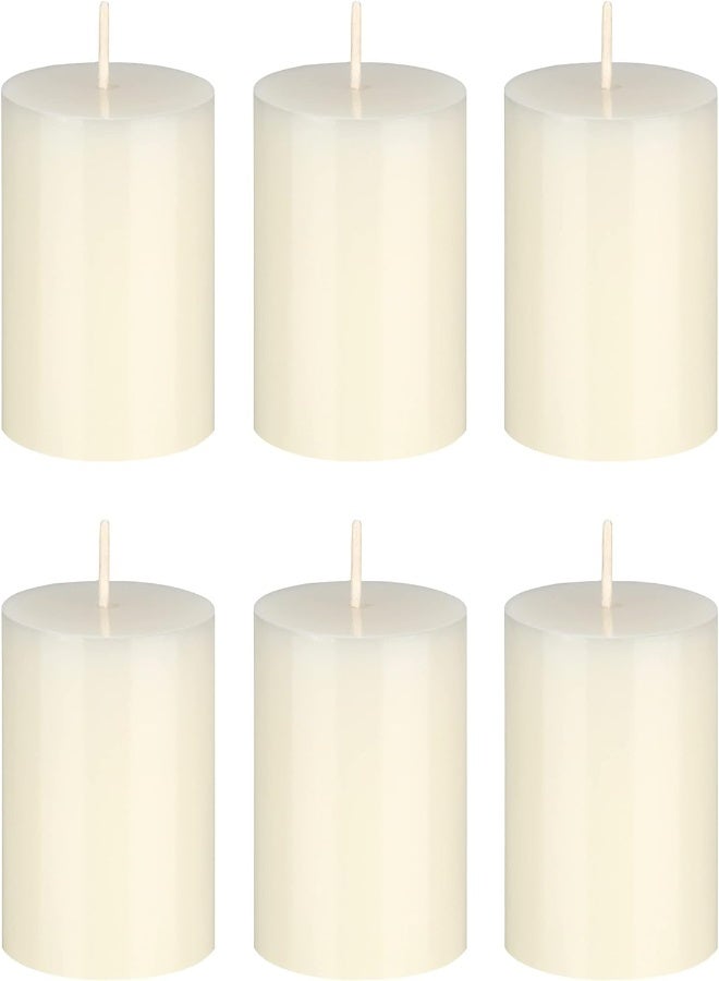 AKDC Mega Candles 6 Pcs Unscented Ivory Round Pillar Candle, Hand Poured Premium Wax Candles 2 Inch X 3 Inch, Home Décor, Wedding Receptions, Baby Showers, Birthdays, Celebrations, Party Favors & More - Image 4