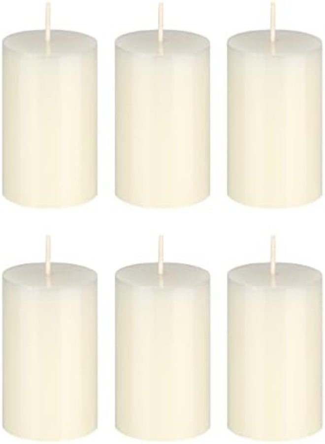 AKDC Mega Candles 6 Pcs Unscented Ivory Round Pillar Candle, Hand Poured Premium Wax Candles 2 Inch X 3 Inch, Home Décor, Wedding Receptions, Baby Showers, Birthdays, Celebrations, Party Favors & More - Image 3