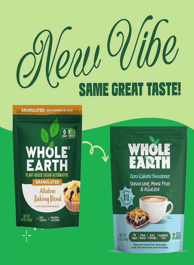 Whole Earth Sweetener Co. Allulose Baking Blend, Granulated, Plant-Based Sugar Alternative, 12 Ounces, 0.75 Pound (Pack of 1) - Image 2
