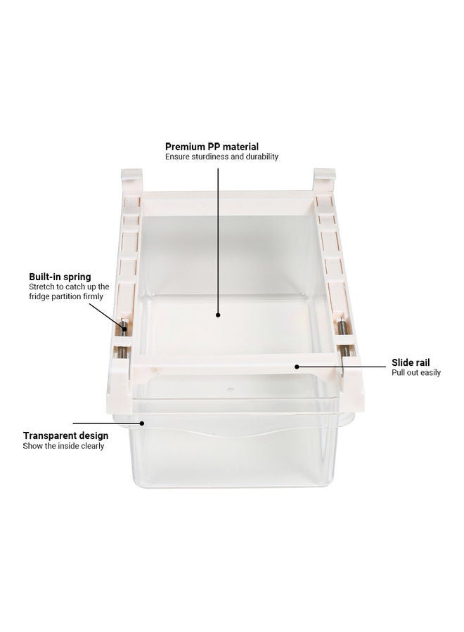 NIBEMINENT Fridge Drawer Organizer Clear 33x10x19cm  - Image 5