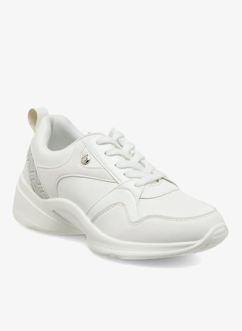 Flora Bella By Shoexpress Monogram Detail Lace-Up Sneakers