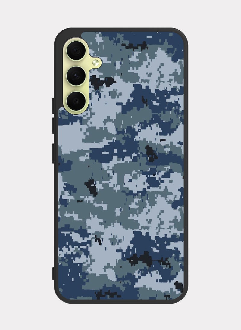 بكسلات كفر سامسونج جالكسي ايه 34 تمويه جيشي ازرق - Image 1