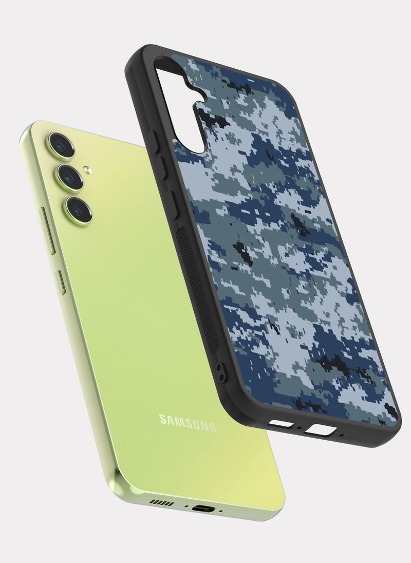 بكسلات كفر سامسونج جالكسي ايه 34 تمويه جيشي ازرق - Image 2