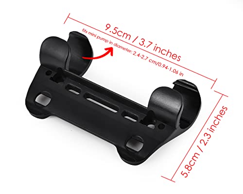 DS.DISTINCTIVE STYLE Mini Bike Pump Bracket (Note: Fits for Pump in Diameter 0.94-1.06 in/2.4-2.7 cm) Road Bike Hand Inflator Holder Bicycle Frame-Mounted Pump Bracket - Image 2