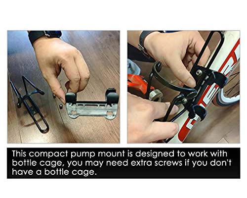 DS.DISTINCTIVE STYLE Mini Bike Pump Bracket (Note: Fits for Pump in Diameter 0.94-1.06 in/2.4-2.7 cm) Road Bike Hand Inflator Holder Bicycle Frame-Mounted Pump Bracket - Image 5