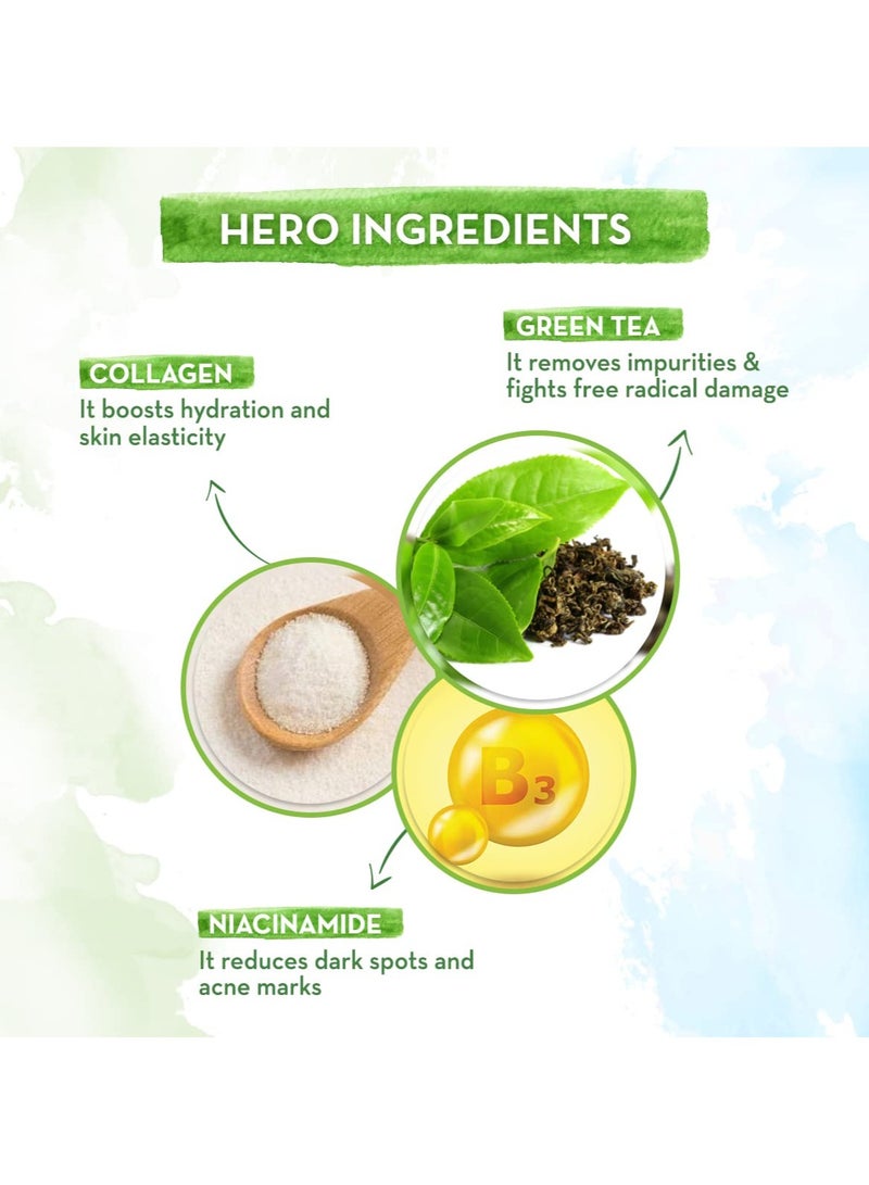 Mama Earth Green Tea Face Wash With Green Tea & Collagen For Open Pores - 100 ml - Image 4