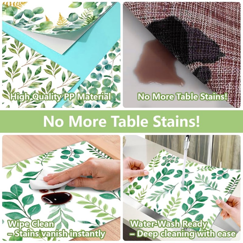 Peacoblue Vintage Rooster Placemats Set of 6,12"x17" Waterproof Washable Table Place Mats for Indoor Outdoor Farmhouse Party Kitchen Dining Table Decoration - Image 3