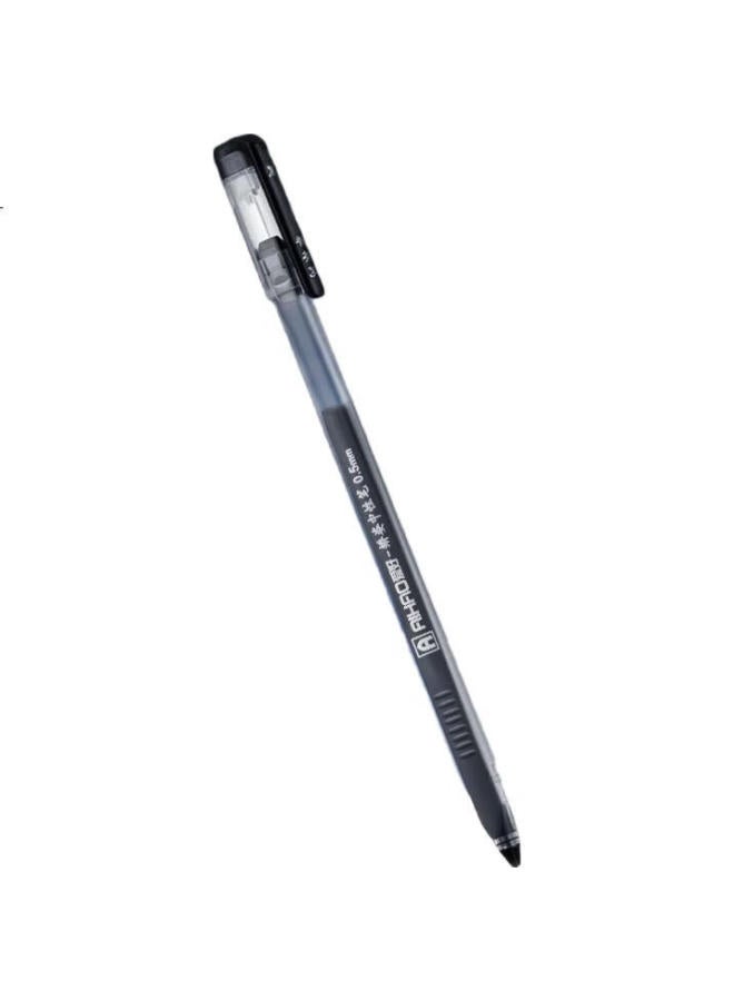 Aihao Full Needle Tube Signature Pen, 0.5Mm Triangular Posture-Correcting, Large Capacity, Black Carbon Ink, Super Writing Water-Based Pen, 60 Pieces, 47930 - Image 1