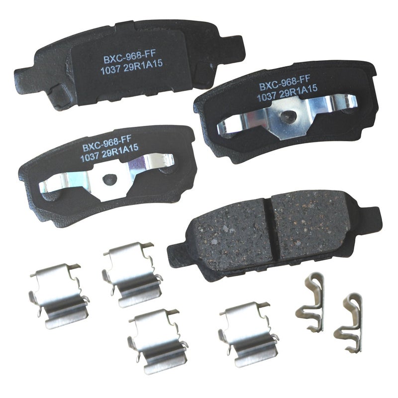 Bendix Premium SBC1037 Ceramic Rear Brake Pads for Select Models Chrysler 200, Cirrus, Sebring, Dodge Avenger, Caliber, Jeep Compass, Patriot, Mitsubishi Lancer, Outlander - Image 1