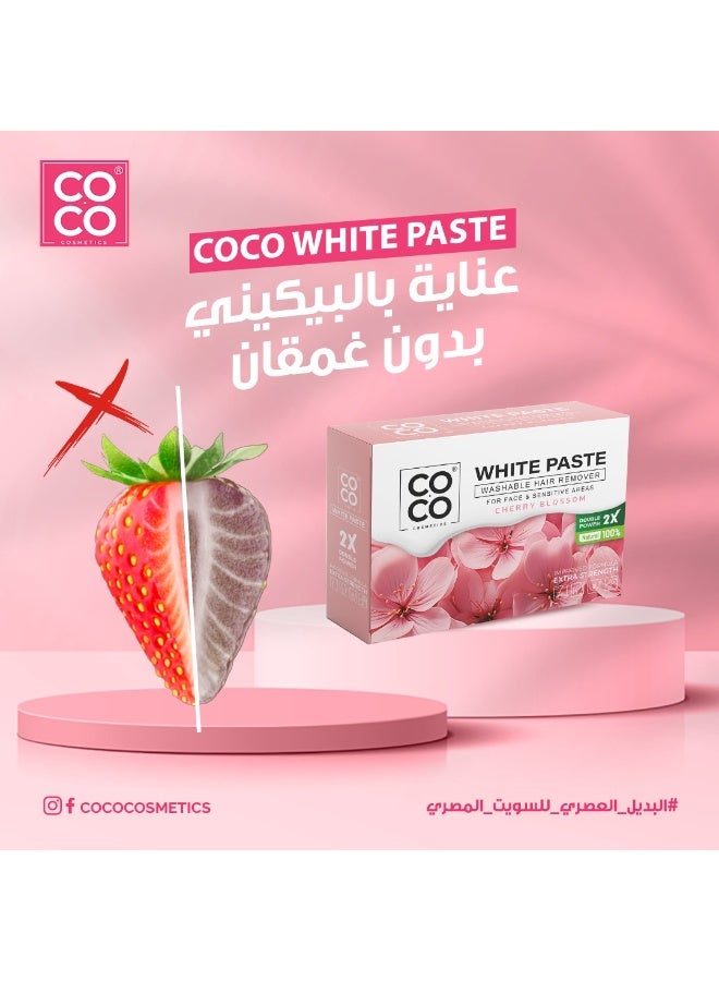 Coco White Paste Washable Hair Remover - Cherry Blossom  - 100g - Image 3