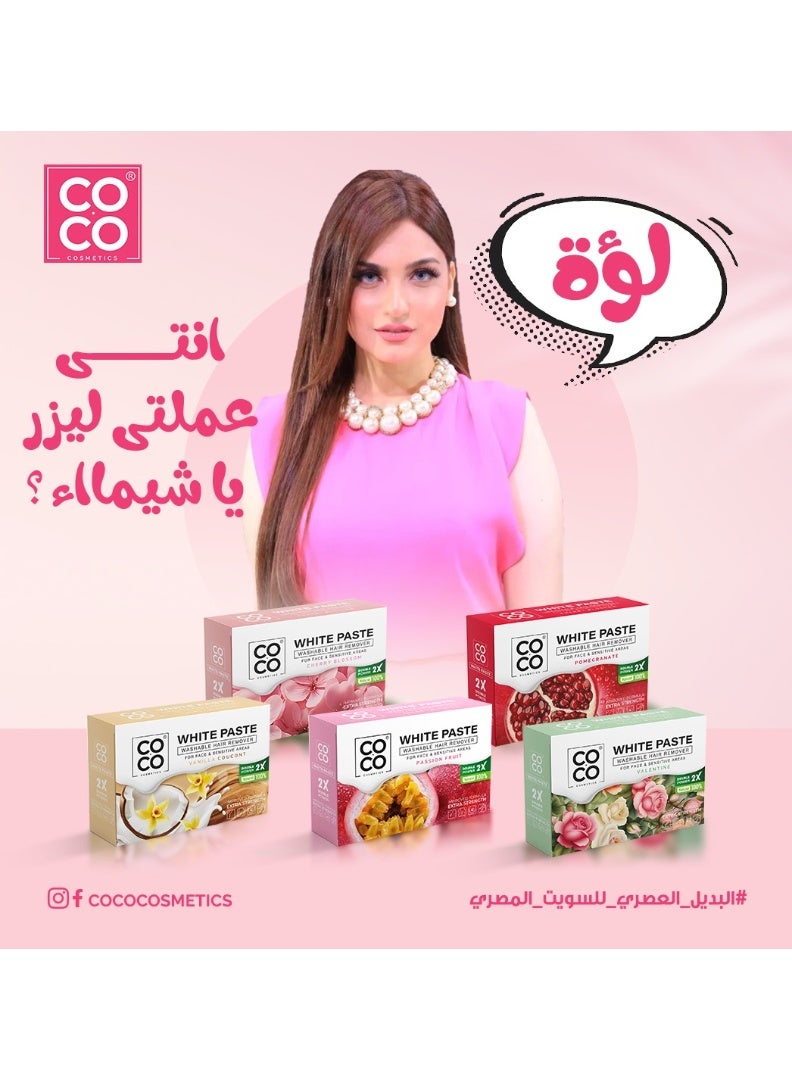 Coco White Paste Washable Hair Remover - Cherry Blossom  - 100g - Image 4
