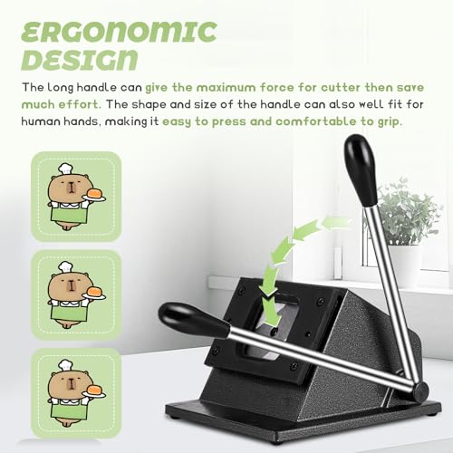 Saladulce 2" Square Button Paper Cutter 60x60mm Square Paper Punch Square Fridge Magnets Badge Maker Square Punch for Button Making Scrapbooking Paper Crafting (Cut 55x55mm) - Image 3