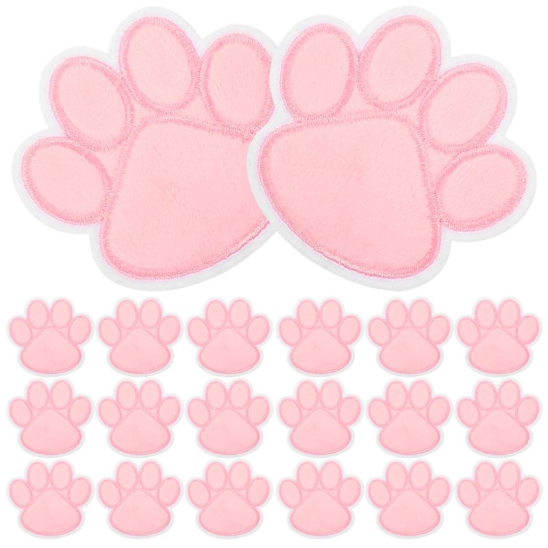 20pcs Dog Paw Embroidery Patches for DIY Jackets Hats Bags Fabric Repair - Image 2
