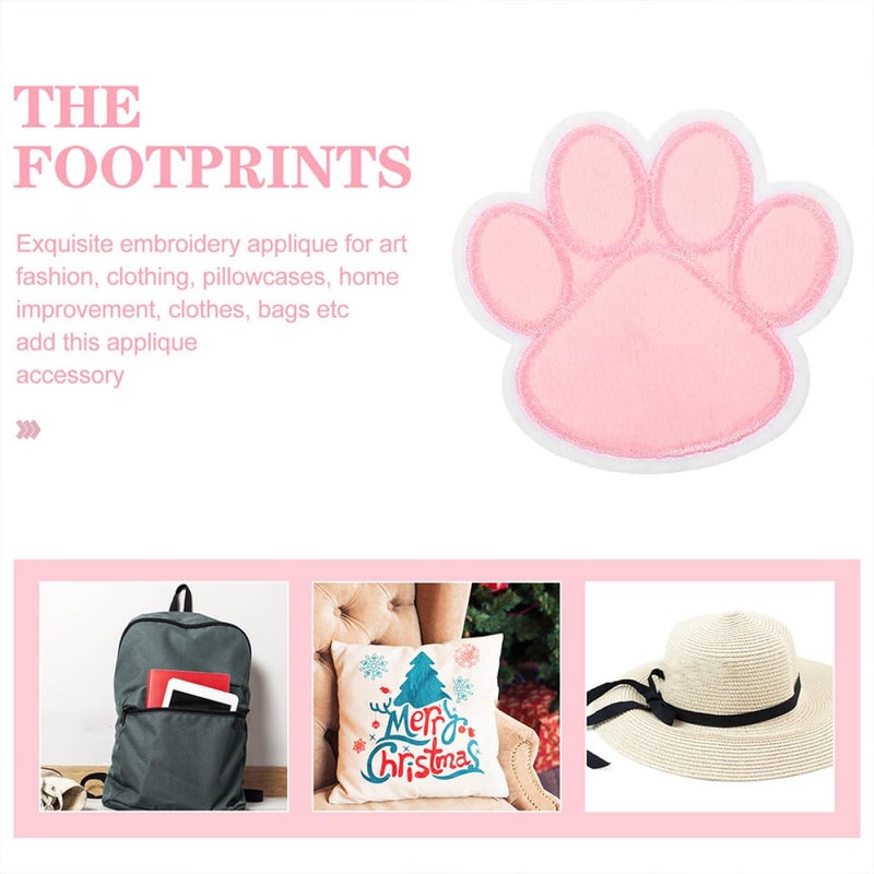 20pcs Dog Paw Embroidery Patches for DIY Jackets Hats Bags Fabric Repair - Image 4