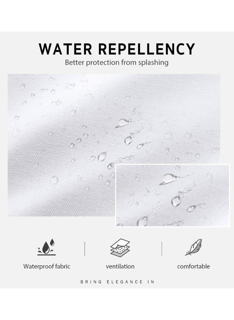 أوليس فيرس  مساعد المطبخ في رمضان – مجموعة مريلة شيف من قطعتين (أسود وأبيض)، قماش طارد للماء بجيبين كبيرين، حمالة عنق قابلة للتعديل وأربطة طويلة للطهي المنزلي والاستضافة - Image 5