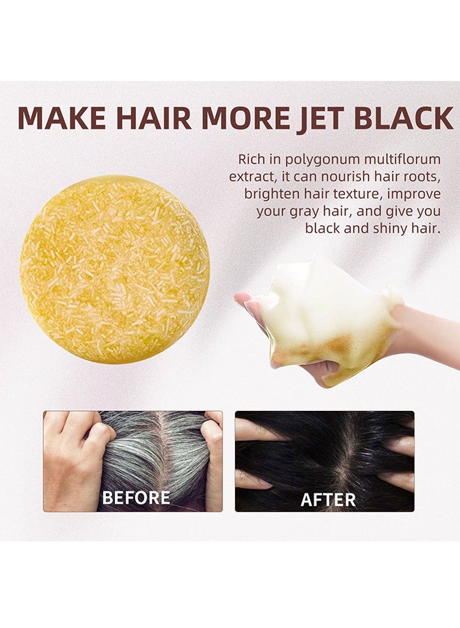 EELHOE Ginger Soap - Natural Ginger Shampoo Soap Anti Hair Loss Moisturizing Correcting White to Black Shampoo Enhance Hair Roots Promote Hair Growth Restore Hair Color Soap - Image 5