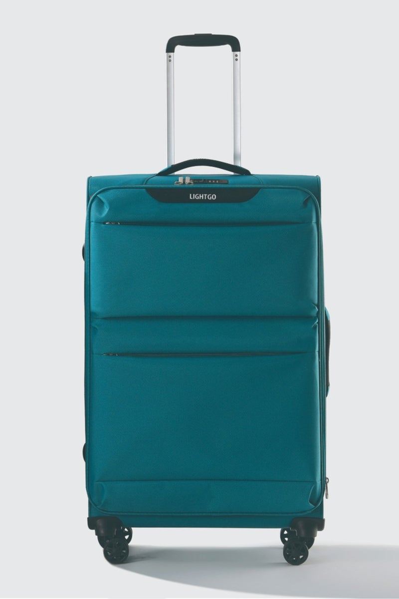LIGHTGO 6947 large size Suitcase check in Suitcase soft spinner luggage 28inch with TSA lock waterproof zipper travel case Turquoise color ultra-light case with half expandable - Image 1