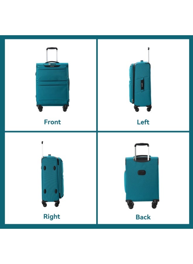 LIGHTGO 6947 large size Suitcase check in Suitcase soft spinner luggage 28inch with TSA lock waterproof zipper travel case Turquoise color ultra-light case with half expandable - Image 5