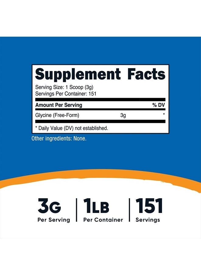 Nutricost Glycine Powder 1lb - Non-GMO, Gluten Free - Image 2
