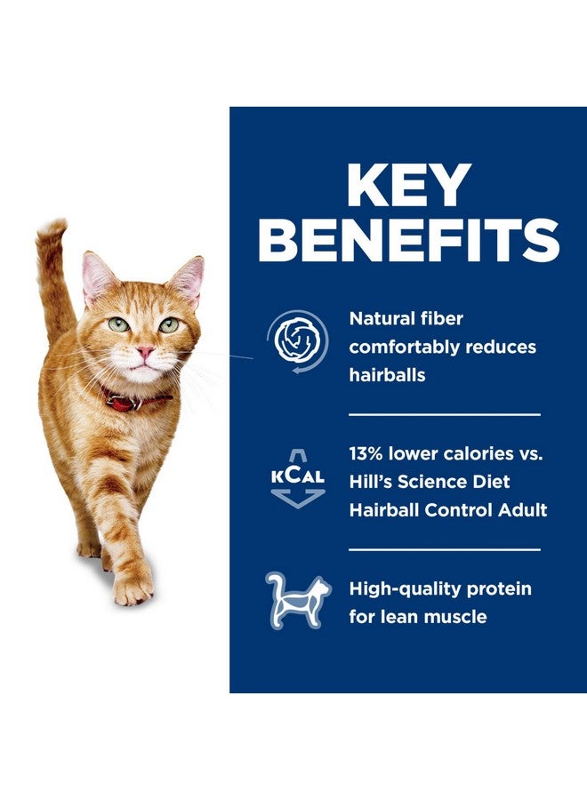 Hill's Science Diet Hairball Control Light, Adult 1-6, Weight Management & Hairball Control Support, Dry Cat Food, Chicken Recipe, 7 lb Bag - Image 3