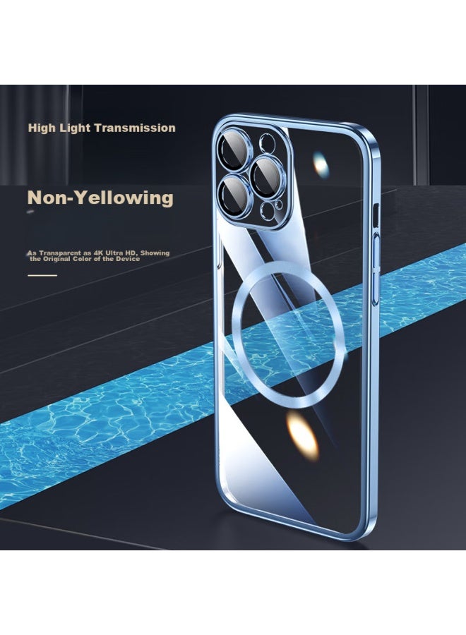 kelleia Kalaio Iphone 14 Pro Case, Iphone 14 Pro Electroplated Magnetic Protective Cover With Camera Lens Film, Full Protection Ultra-thin Shockproof Case, Dark Purple - Image 5