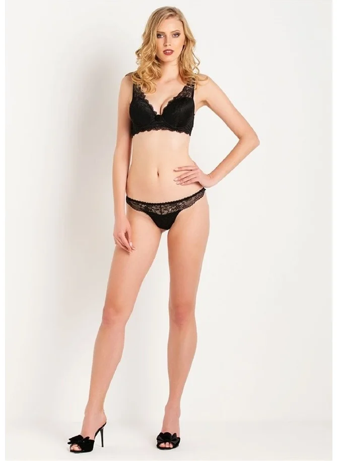 ماجيك فورم 4289 Strap Lace Sponge Bra - Black