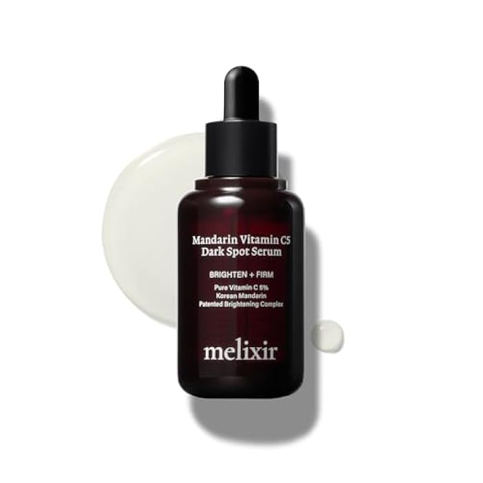 Melixir Mandarin Vitamin C5 Serum, Enhances Radiance with 5% Ascorbic Acid & Centella Asiatica, For Uneven Tone & Texture, Lightweight Anti-Aging Daily Serum, Korean Skincare (1.0 fl.oz./30ml) - Image 1