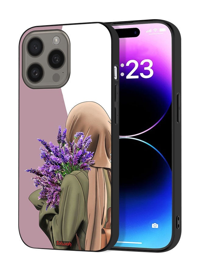 Tolwak Apple iPhone 15 Pro Max Protective Case Cover Holding Flower - Image 1