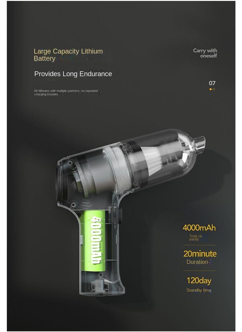 Bluejw - 7.4V Cordless Handheld Portable Vacuum Cleaner With Lithium-Ion Battery 4000mAH For Quick and Easy Cleaning - Image 1