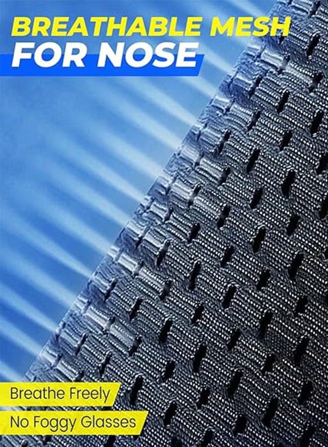 واي جيه بالاكلافا قناع الوجه مع فتحات الزجاج للرجال النساء تبريد الصيف قناع الصدر الشمس الحماية من الأشعة فوق البنفسجية للعمل الدراجة النارية التزلج - Image 3