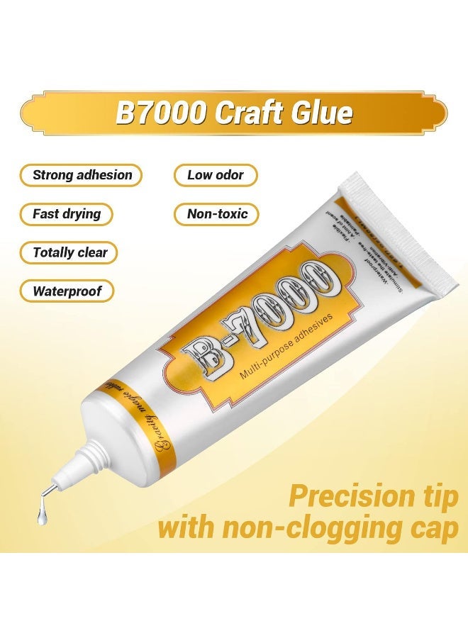 لاصق متعدد الاستخدامات B7000، 50 مل، لاصق لشريط المجوهرات، لاصق للأقمشة، لاصق للجلود، لاصق فوري قوي، لاصق لإصلاح الهواتف المحمولة، لاصق لتزيين الأظافر والخشب والزجاج - Image 3