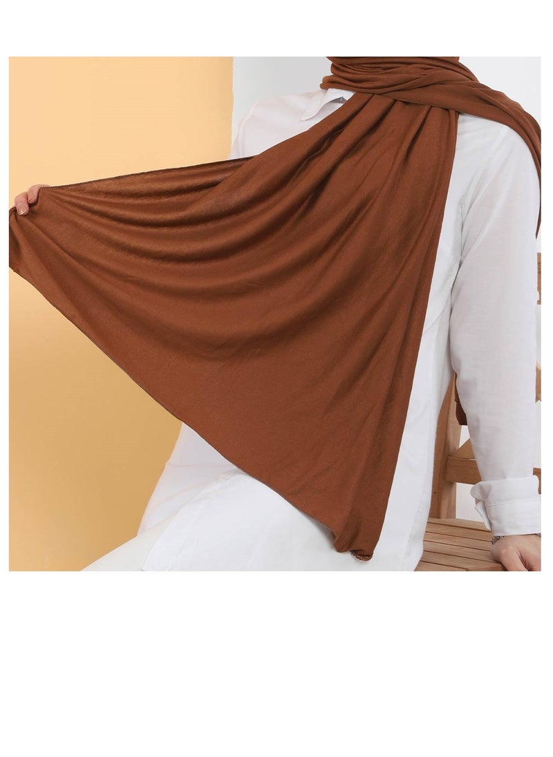 Generic - Modern modal hijab, size 200x55 cm, brown - Image 1