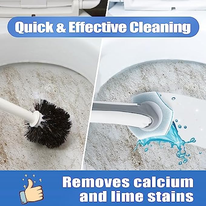 Disposable Toilet Brush, Toilet Brush Set with 40 Replacement Heads, Wall Mounted Toilet Brush for Bathroom, Toilet Cleaner Brush System for Deep Cleaning - Image 4