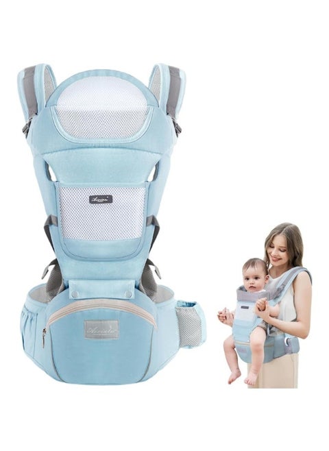 Baby Carrier With Hip Seat, 9-In-1 Multifunction Baby Strap, Convenient, Breathable, Easy-To-Use Baby Carrier With Storage Function, 0-36 Months, Newborn To Toddler